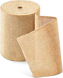 HEETA Jute Tischläufer Tischband Natur 20cmx20m,