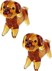 Hehglng 2 Stück braune Mini-Hundekunst,