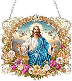 HEIBAGO Jesus Diamond Painting Fensterbild