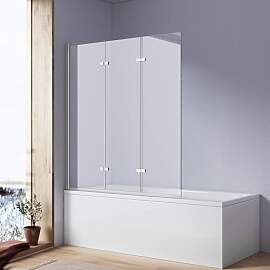 Heilmetz Badewannen Duschwand 120x140 cm Duschwand 
