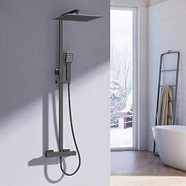 Heilmetz Duschsystem Schwarz Duschsystem mit