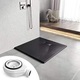 Heilmetz Duschwanne mit Siphon 80x80cm Flach