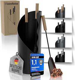 Heimfleiss® Kaminbesteck Schwarz Modern |