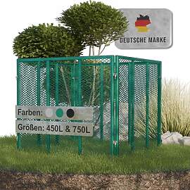 Heimfleiss® Komposter Garten Metall 80x80x70 cm | 