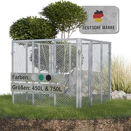 Heimfleiss® Komposter Metall 80x80x70 cm | 450L