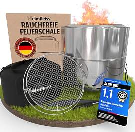 Heimfleiss® Rauchfreie Feuerschale Edelstahl