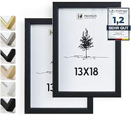 Heimlich® 2x Bilderrahmen 13x18 cm Schwarz Rahmen 
