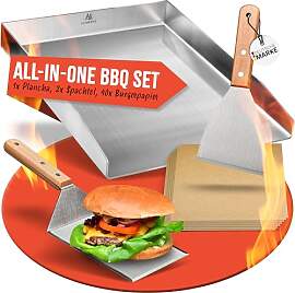 HEIMZONE® Plancha Grillplatte 40x30cm [NEUE