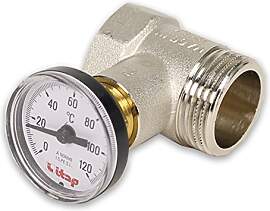 Heizungs- Thermometeranschluss mit Thermometer