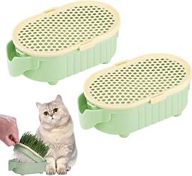 Hejo 2 Stück Katzengras Schale, Pflanzschalen
