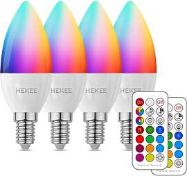 HEKEE E14 Led Lampe 5W (ersetzt 40W), Kerze