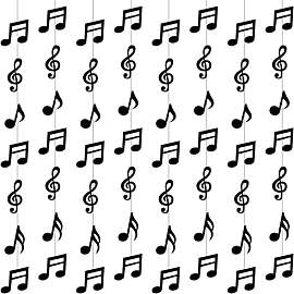 HekouJiub 8 Stück Musiknoten Girlande Deko