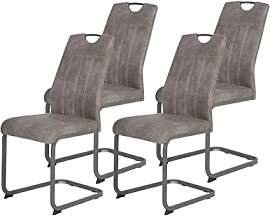 Hela Tische, 4er Set Esszimmerstuhl, Schwingstuhl