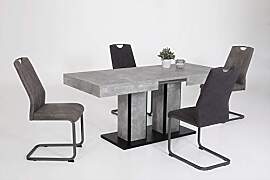 Hela Tische, 5-TLG. Essgruppe, Esstisch Rose,