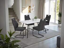 Hela Tische, Essgruppe, Hochglanz-Tisch Jennifer,