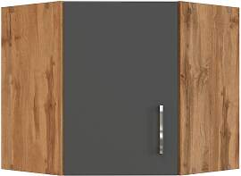 Held Eckoberschrank ca. 60 cm Anthrazit/Eiche