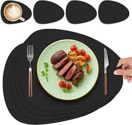HELI MIAO Tischsets Abwaschbar 4er Set -