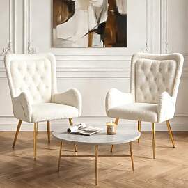 Hellove 2er Set Ohrensessel mit doppellagiger