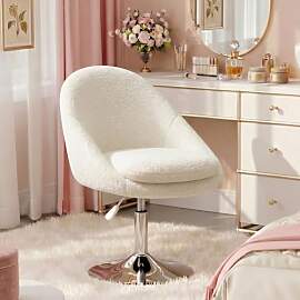 Hellove Schminktisch Stuhl aus Sherpa, 360°