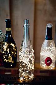 hellum LED Flaschenlicht mit Timer, 2er Led