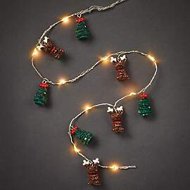 hellum LED Kupfer-Lichterkette Tauperlen,