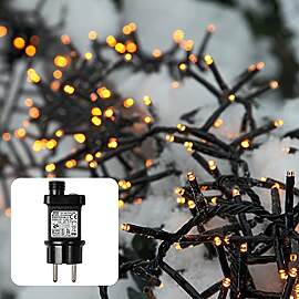 hellum LED Lichterkette außen Cluster, 7,38m 370