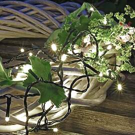 hellum LED Lichterkette außen kaltweiß mit 80