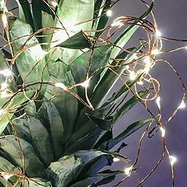 hellum LED-Lichterkette außen Tauperlen Cluster