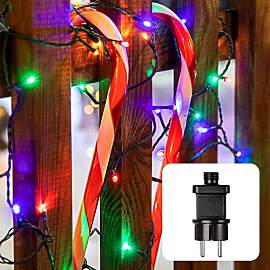 hellum Lichterkette 40 LED bunt Trafo 3,9m