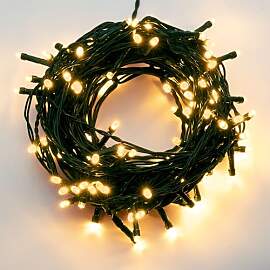 hellum Lichterkette außen 400 LED bernstein, LED