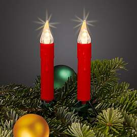 hellum Lichterkette LED Kerzen rot, Lichterkette