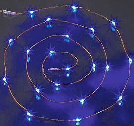 hellum Tauperlen Lichterkette mit 20 LED, blaue
