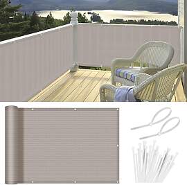 HENG FENG Balkon Sichtschutz 0.9x3m，HDPE