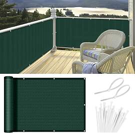 HENG FENG Balkon Sichtschutz 1x5m，HDPE