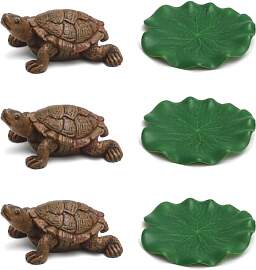 HENGBIRD Mini Teichdeko Schildkröten Set 3