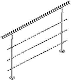 HENGMEI 160cm Treppengeländer Edelstahl-Handlauf