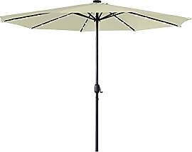 HENGMEI 350cm ALU Sonnenschirm Gartenschirm