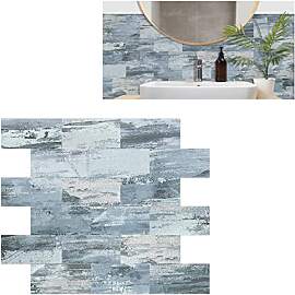HENGMEI 3D Fliesenaufkleber, Vinyl Wandpaneele PVC 