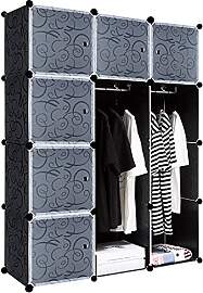 HENGMEI Kleiderschrank Garderobe Regalsystem mit