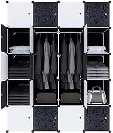 HENGMEI Kleiderschrank Garderobe Regalsystem mit