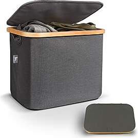 HENNEZ Aufbewahrungsbox mit Deckel 40L klein Korb