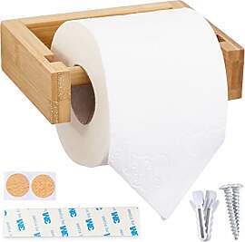 HENNEZ Toilettenpapierhalter Holz Bambus,