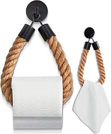 HENNEZ Toilettenpapierhalter ohne Bohren schwarz