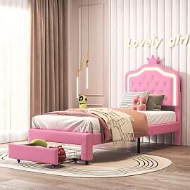 Henunem Kinderbett Einzelbett 90x200,