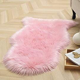 HEQUN Faux Lammfell Schaffell Teppich Kunstfell