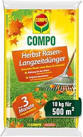 Herbstrasendünger mit Kalium - 10kg für 500m² - 