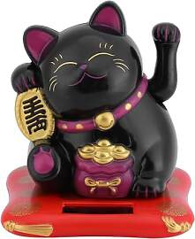 HERCHR Maneki Neko Solarbetriebene Glückskatze,