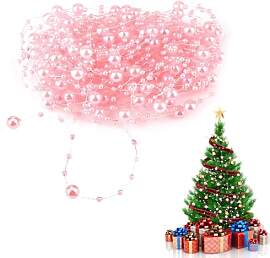 HERCHR Perlenband Perlenkette Perlengirlande Rosa
