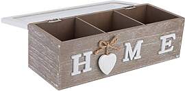 HERCHR Teebox Aus Holz, 3 Fächern Teeboxen,