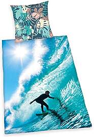 Herding Bettwäsche-Set, Surfer-Wendemotiv,